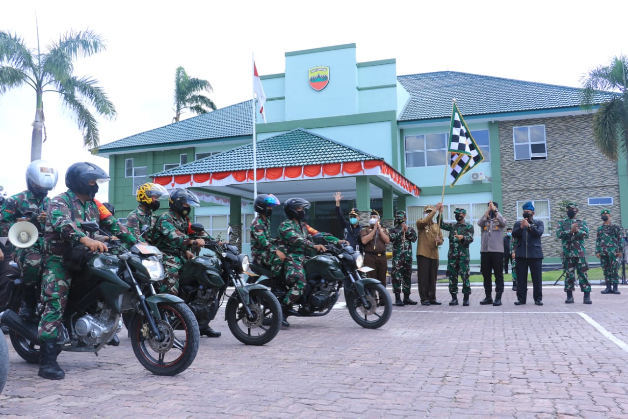 Danrem dan Wali Kota Lepas Tim Patroli PPKM Gabungan