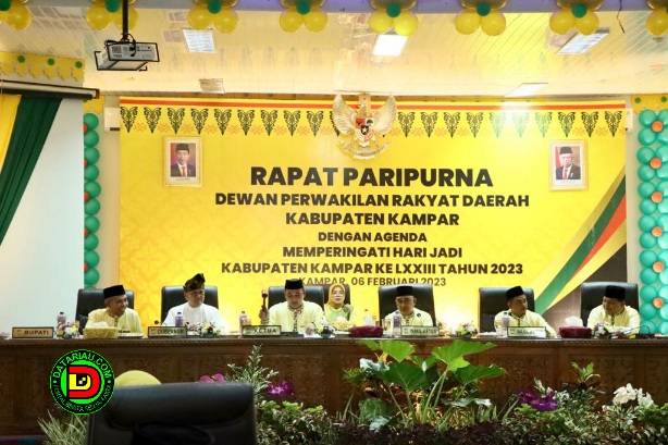 Rapat Paripurna Istimewa Hari Jadi Ke-73, DPRD: Kabupaten Kampar Semakin Maju di Berbagai Bidang