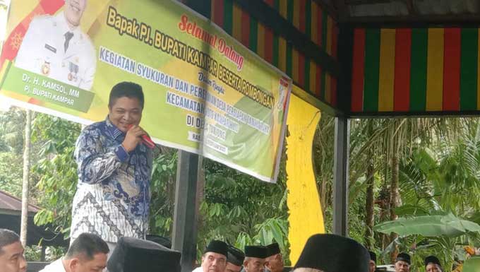 Anggota DPRD Kampar Diski Hadiri Peresmian Dua Desa Persiapan