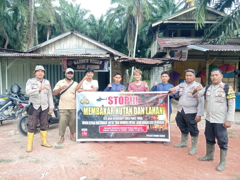 Cegah Karhutla, Polsek Dumai Barat Gencarkan Sosialisasi dan Patroli