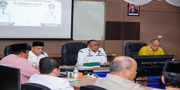 Pj Bupati Kampar Hambali Menyambut Kunjungan Perdana ke Daerah Pj Gubernur Riau Dr Rahman Hadi di Kabupaten Kampar