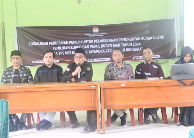 KPU Riau dan KPU Siak Lakukan Sosialisasikan PSU Terhadap Pemilih
