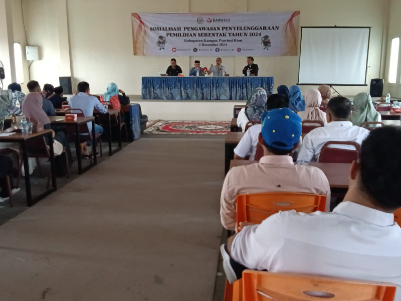 Buka Sosialisasi Pengawasan Penyelenggara Pilkada Serentak 2024, Ketua Bawaslu Kampar Sampaikan Tentang Tindak Pidana