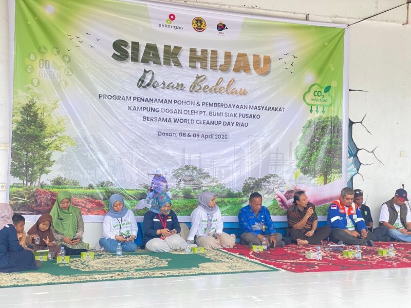 Kolaborasi PT BSP dan World Cleanup Day Riau Tanam 2.000 Pohon di Kampung Dosan