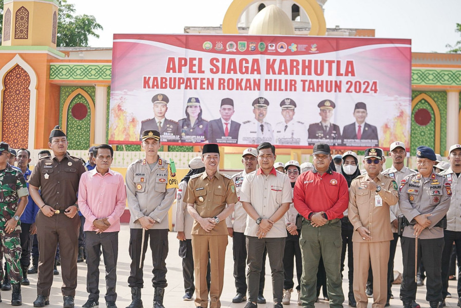 Ketua DPRD Rohil Hadiri Apel Siaga Karlahut