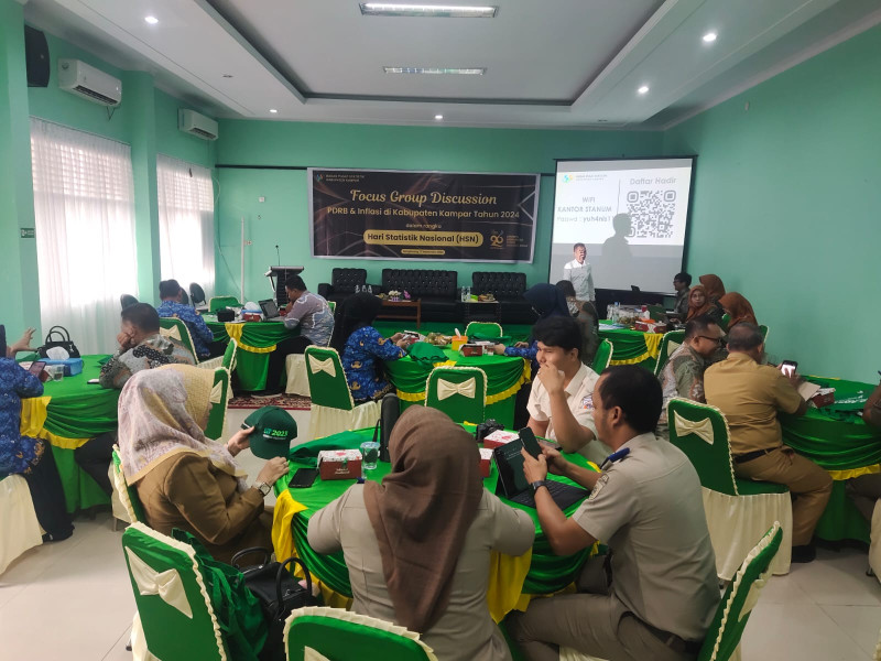 Bahas PDRB dan Inflasi, BPS Kampar Gelar FGD Undang Stakeholder