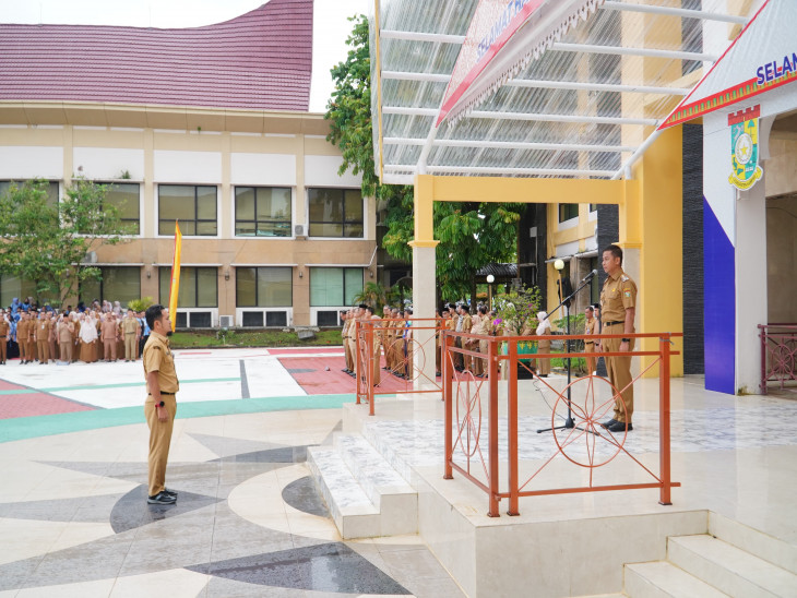 Pasca Cuti Lebaran, Bupati Kampar Pimpin Apel Perdana Masuk Kerja