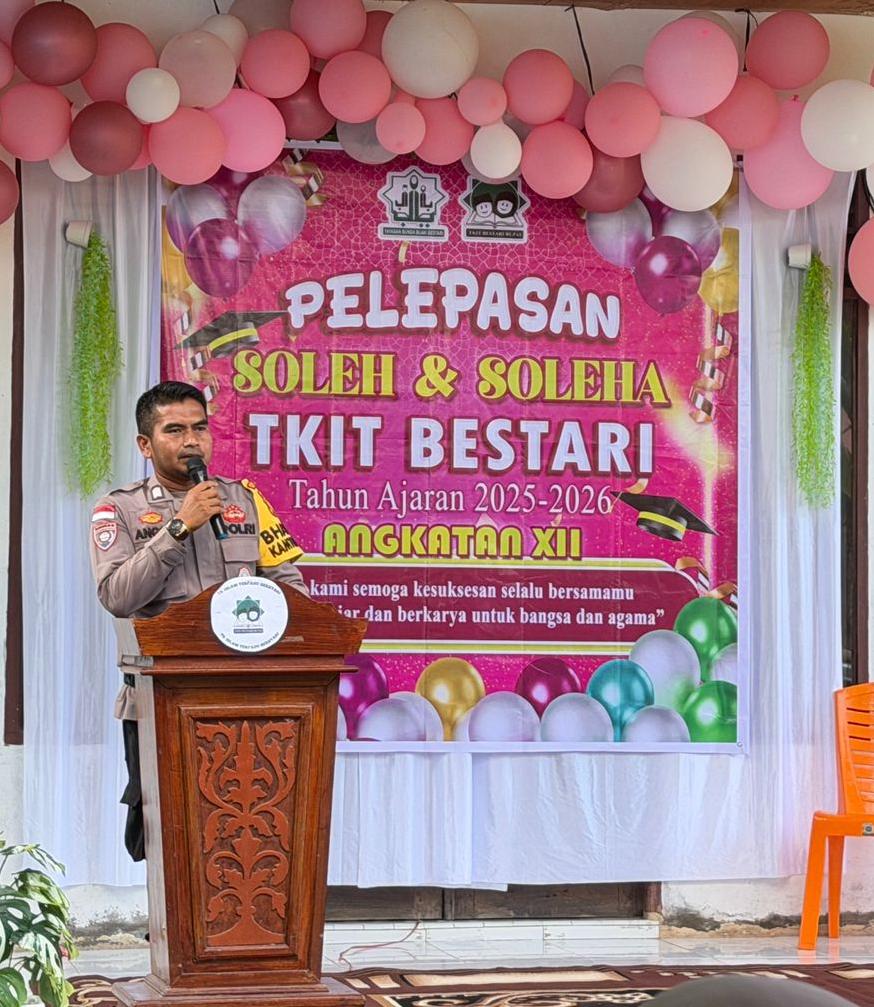 Polsek Rupat Tanamkan Semangat Ketahanan Pangan di Pelepasan Siswa TKIT Bestari