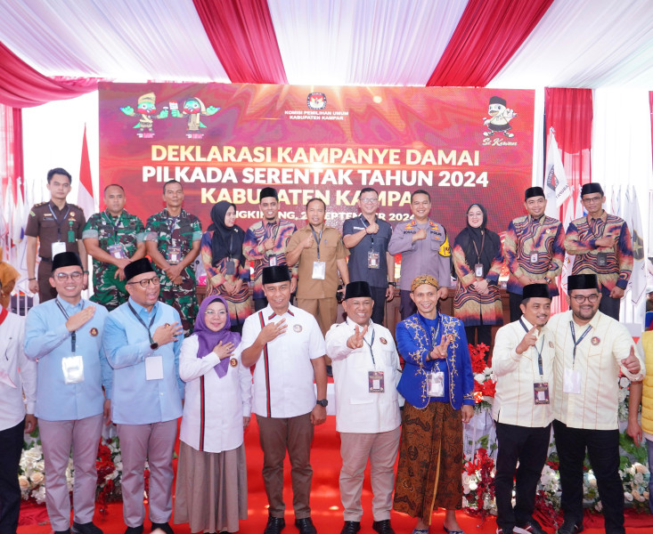 Nomor Urut Calon Bupati dan Wabup Kampar Telah Ditetapkan, Bawaslu Ingatkan Tentang Larangan Kampanye di Pilkada 2024