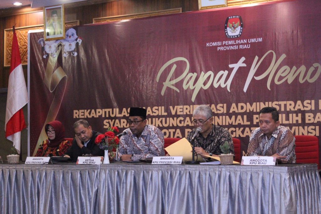 KPU Riau: 25 Bacalon DPD RI Lolos Tahap II