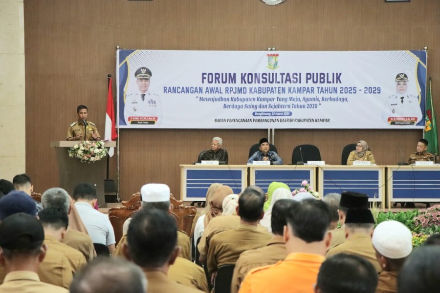 Bupati Kampar Buka FKP Rancangan Awal RPJMD 2025-2029 di Aula Pertemuan