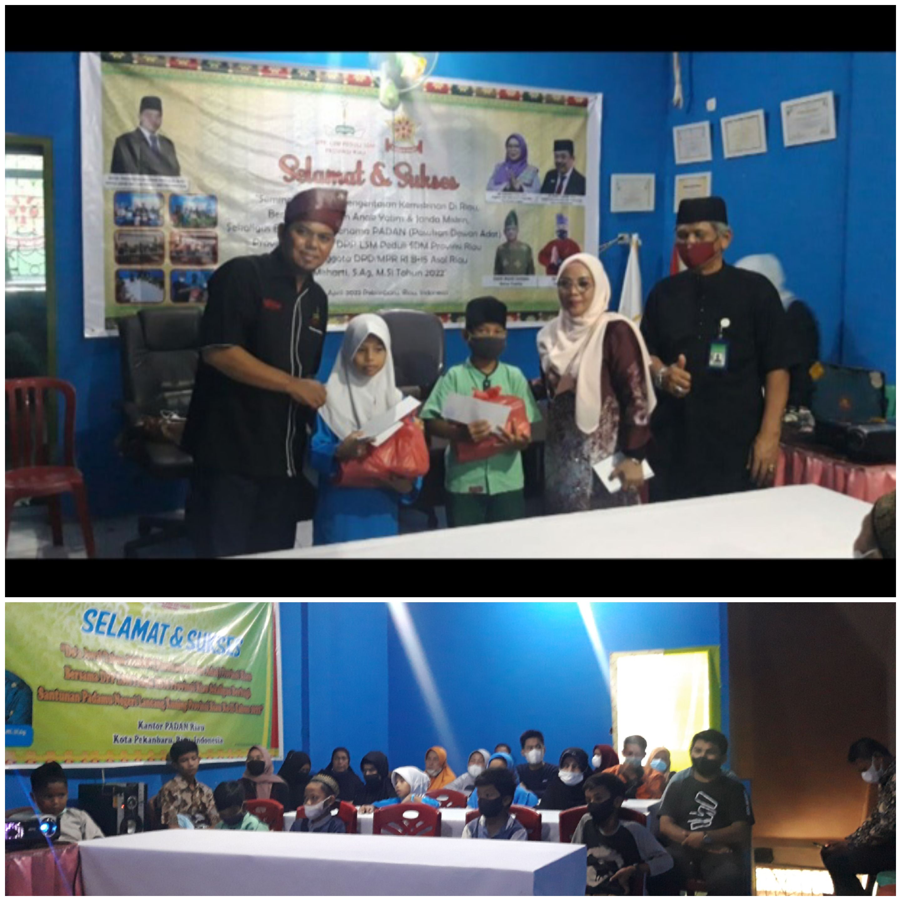 Padan Riau, DPP LSM Peduli SDM Riau dan Anggota DPD RI Sukses Taja Seminar Nasional Sekaligus Santuni Anak Yatim dan Janda Miskin