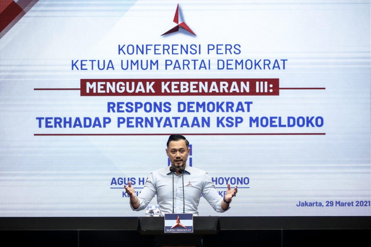 AHY Minta Moeldoko Jelaskan Soal Tudingan Pertentangan Ideologi di Tubuh Demokrat