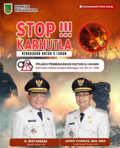 Cuaca Ekstrem, Karhutla Mengancam: Wabup Rohil Imbau Warga Tidak Bakar Lahan