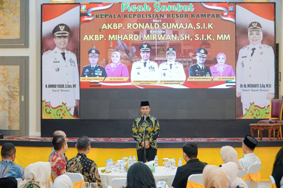 Pisah Sambut Kapolres Kampar, Bupati Ucapkan Terima Kasih dan Selamat Datang