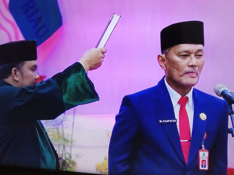 Usai Dilantik Jadi Pj Sekdaprov Riau, Taufiq Siap Bersinergi dan Berkoordinasi Dalam Membangun Riau