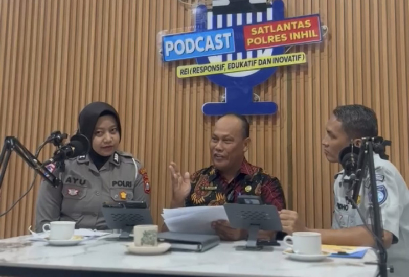 Bahas Keringanan Pajak 2025 Melalui Podcast REI, Cara Efektif Satlantas Polres Inhil Menyebarkan Informasi
