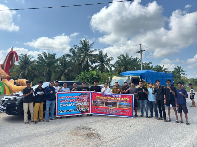 Camat Tanah Putih Lepas Donasi Pemuda Sintong Bersatu untuk Masyarakat Aceh Tamiang