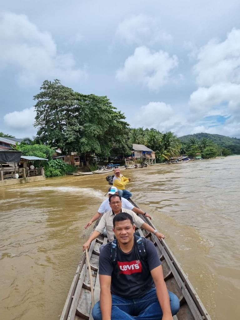 Mapping TPS Daerah Terisolir, Tim Dit Intelkam Polda Riau Susuri Sungai Sebayang Kampar
