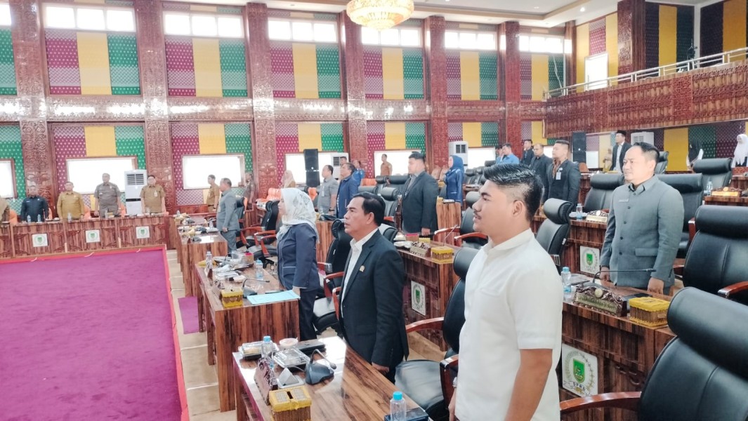 DPRD Rohil Gelar Rapat Paripurna Laporan Akhir Banggar