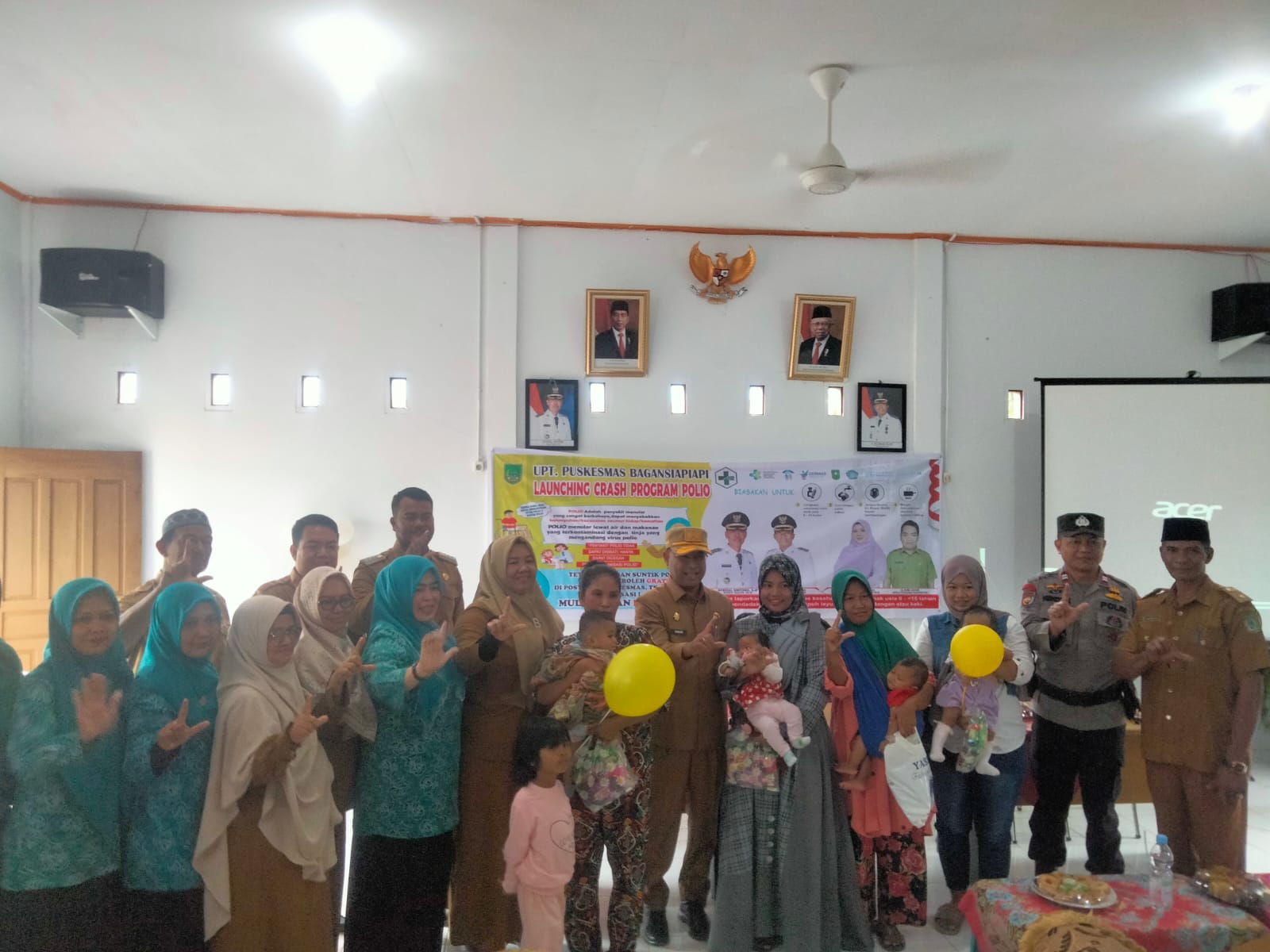 Temuan WHO, Sekda Buka Launching Crash Polio di Rohil