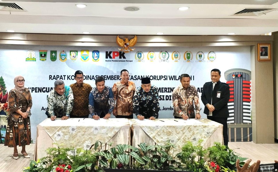 Bupati Kampar dan Kepala OPD Antusias Ikuti Rakor Pemberantasan Korupsi untuk Kepentingan Daerah