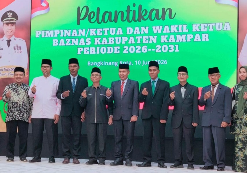 Pimpinan Baru BAZNAS Kampar Dilantik, Purwadi: Semoga Lebih Menyejahterakan Masyarakat