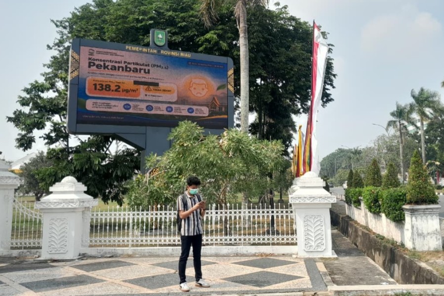 Kualitas Udara Bisa Dipantau Lewat Videotron di Rumah Dinas Gubernur