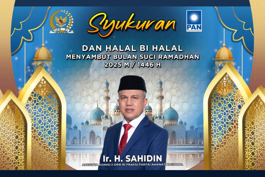 Anggota DPR RI H Sahidin Gelar Syukuran dan Halal Bi Halal Sambut Ramadhan 1446 H