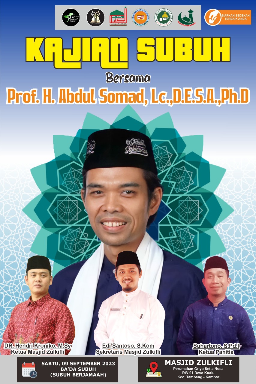 Hadiri dan Ramaikan!! Kajian Subuh Bersama UAS di Masjid Zulkifli GSN