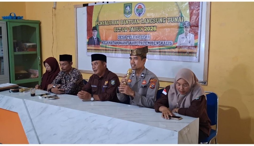Di Tengah Penyaluran BLT, Polsek Rupat Ajak Warga Perkuat Ketahanan Pangan