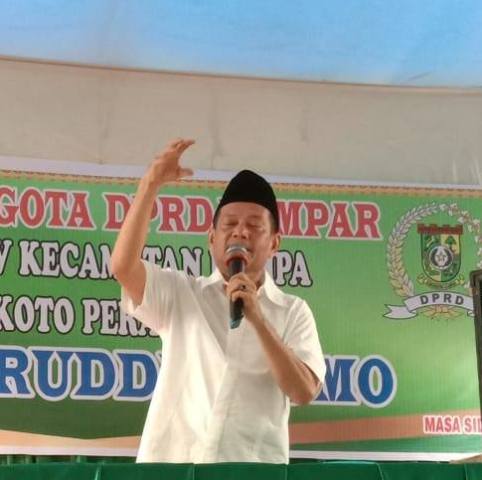 Anggota DPRD Kampar H. Syafrudin Domo  Minta Kepala Sekolah dan Guru SDN 003 Desa Koto Perambahan Jangan Sungkan Untuk Kordinasi