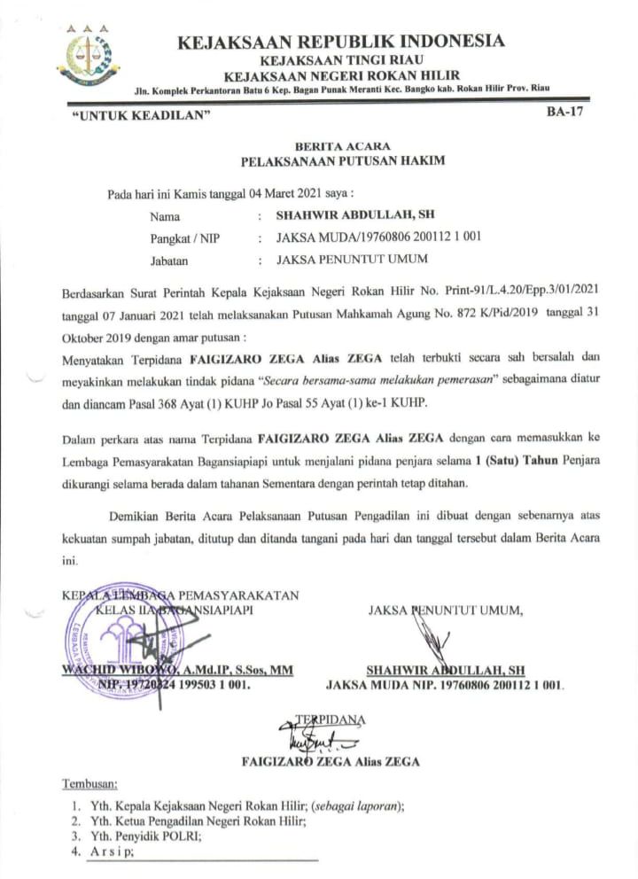 Kejaksaan Bekerja Berdasarkan Hukum
