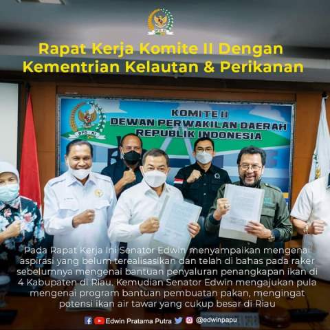 Edwin Pratama, Perjuangkan Bantuan Pakan dan Alat Penangkapan Ikan di KKP-RI, Untuk Riau