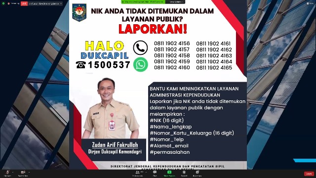 Dirjen Dukcapil, Zudan Arif : Kalau Ada layanan Dukcapil Jelek, Itu Tanggungjawab Saya
