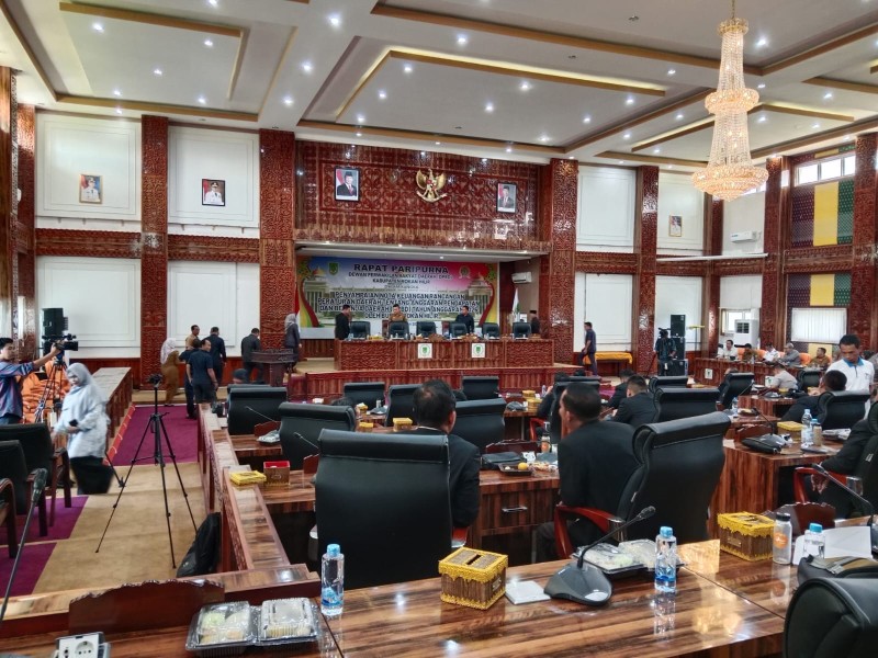 DPRD Rohil Gelar Paripurna Penyampaian Nota Keuangan Ranperda APBD 2025
