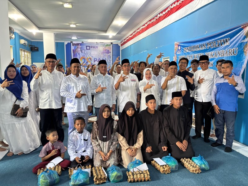 HUT Ke-28, DPD PAN Pekanbaru Santuni Anak Yatim dan Hadirkan PANsar Murah