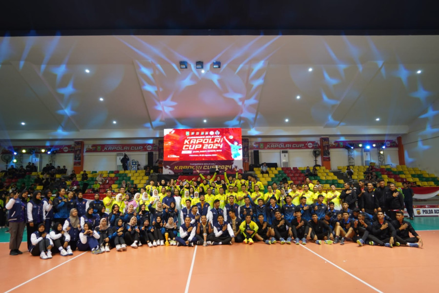 Polda Riau Juarai Turnamen Bola Voli Kapolri Cup 2024 Zona I