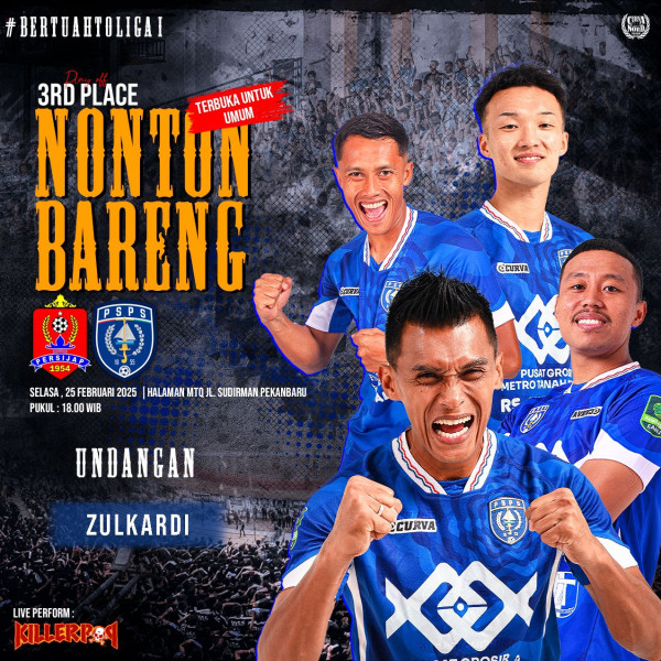 Curva Nord Gelar Nobar Gratis, Dukung PSPS Pekanbaru Menuju Liga 1