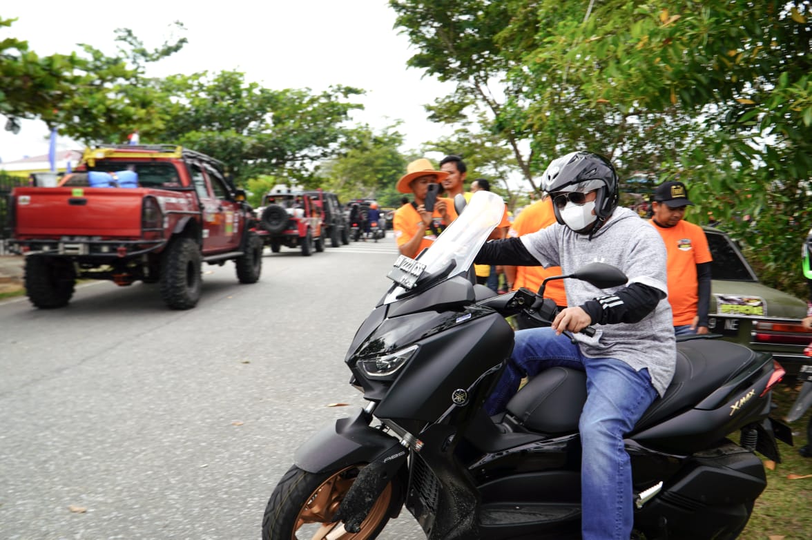 Kelokasi Off Road, Bupati Kampar Gunakan Yamaha XMax 250