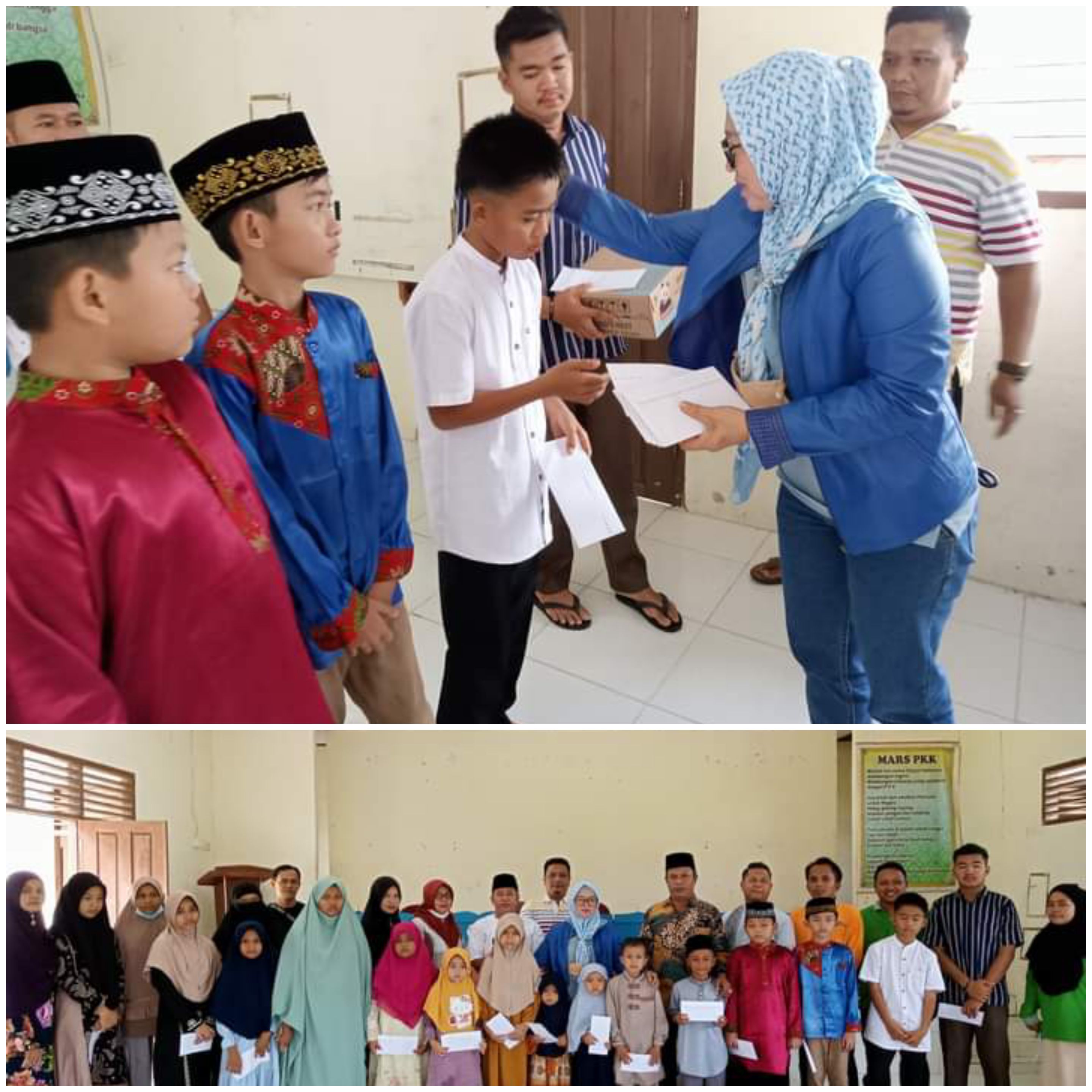 Haswinda Anggota DPRD Kampar Santuni Anak Yatim Tanjung Bungo, Kampa