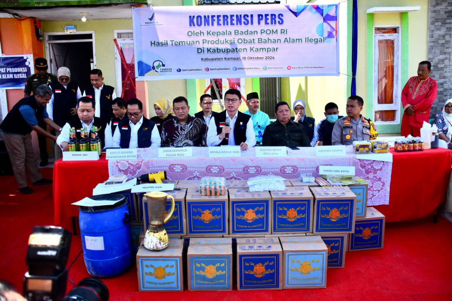 Penindakan Rumah Produksi Jamu Ilegal di Kampar, Badan POM RI dan Pemerintah Provinsi Riau Berikan Pesan Ini Terhadap Masyarakat