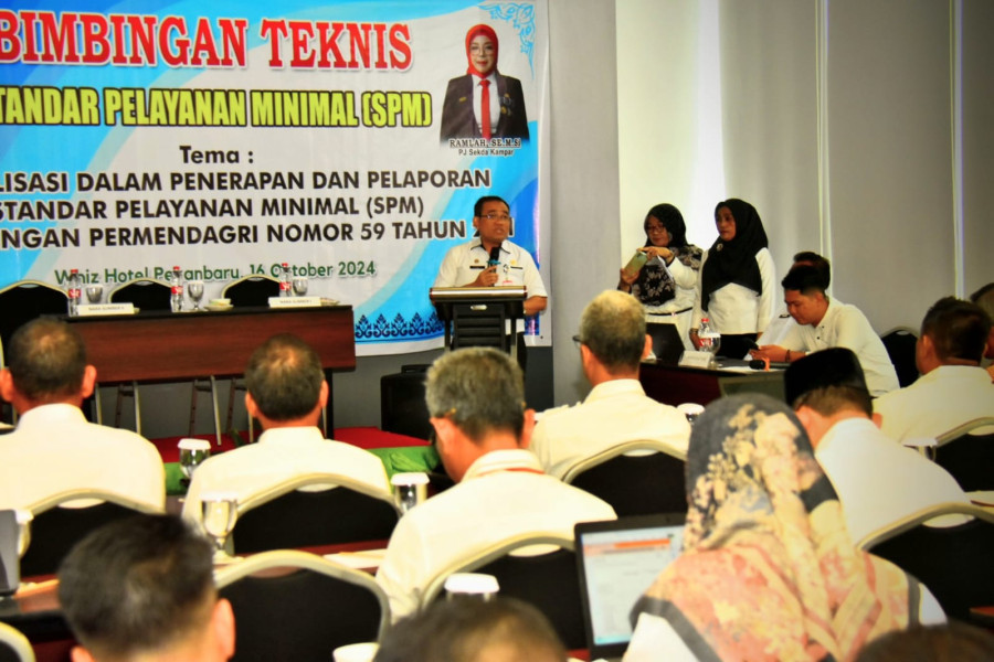 Pemkab Kampar Gelar Bimtek Standar Pelayanan Minimal Terhadap 8 OPD