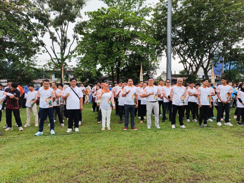 Pemda Kampar dan KONI Gelar Upacara Peringati HAORNAS Ke 42 Tahun 2025, di Lapangan Pelajar Bangkinang, Ini Kata Ketua Pengkab PBSI Kampar